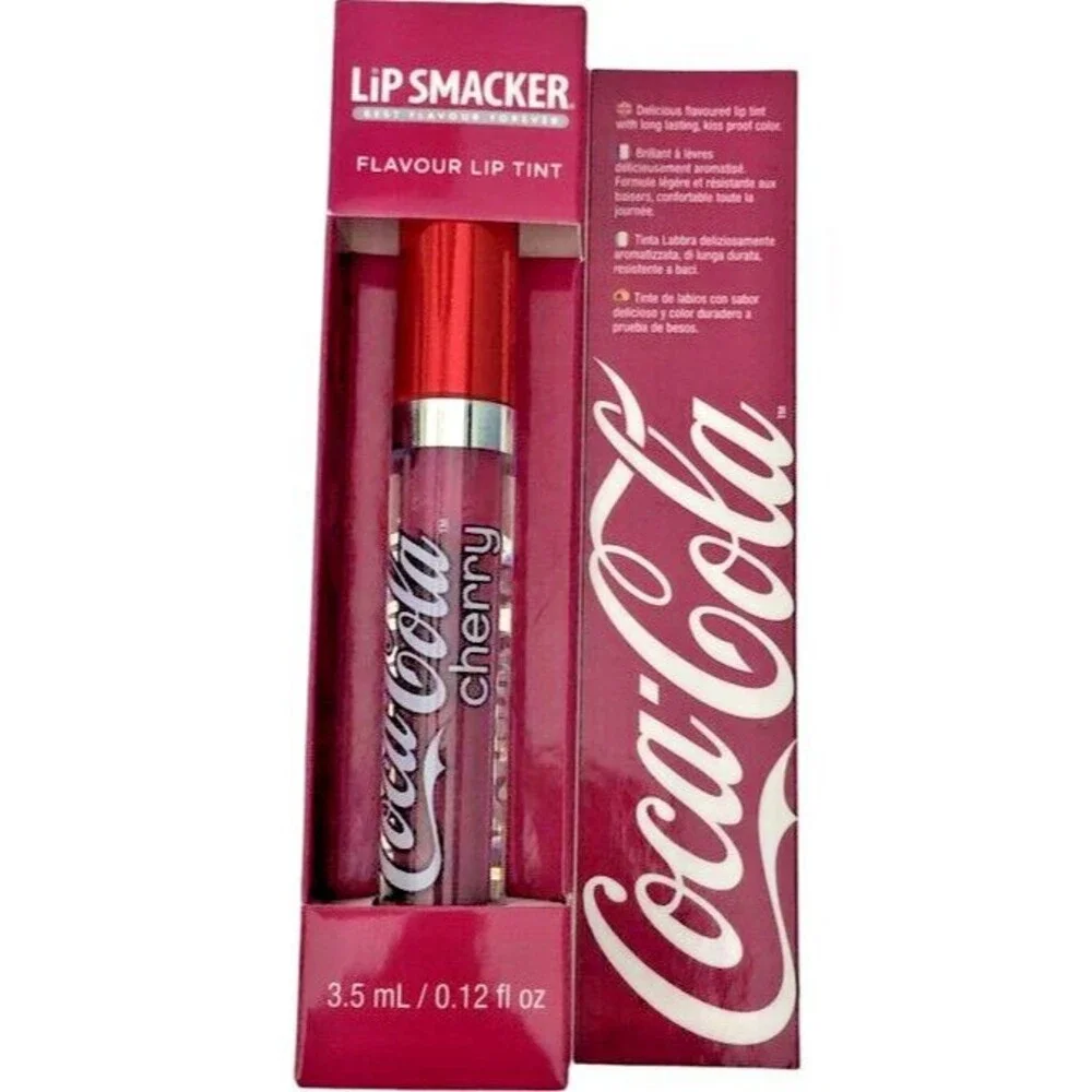 Lip Smacker Kiss Proof Cherry Coca-Cola Flavor Lip Tint Gloss 3.5 mL .12 fl oz